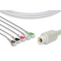 Cables & Sensors Mortara Burdick Compatible Direct-Connect ECG Cable - 5 Leads Snap C2505S0